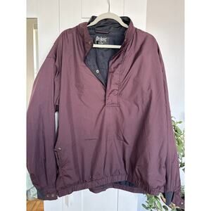 FootJoy Men's DryJoys 1/4 Zip Red/Black Houndstooth Jacket, Size L, Like New